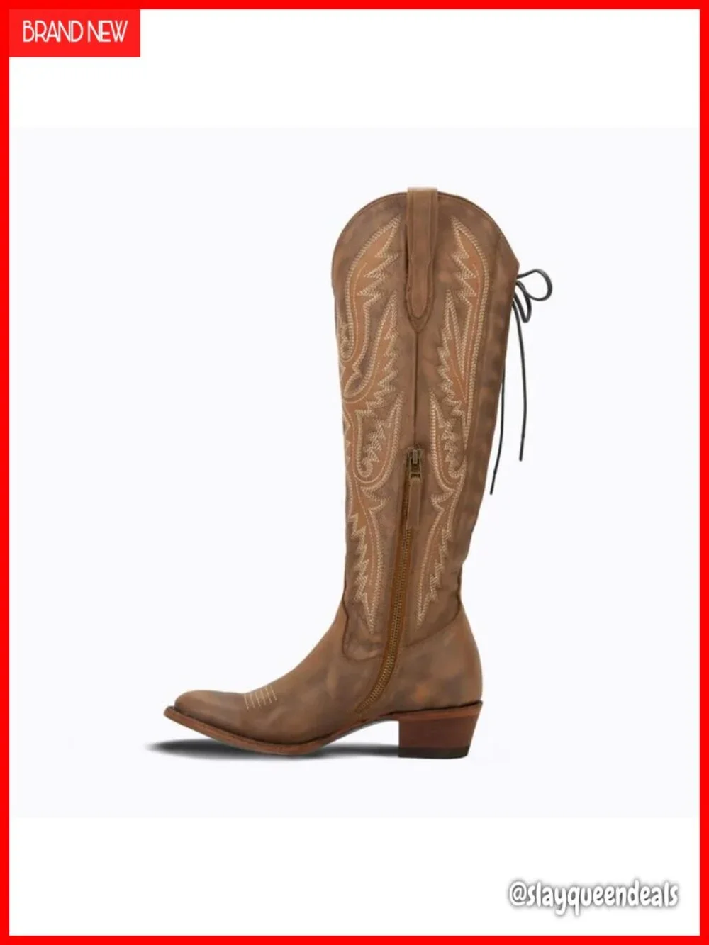 Women's Over the Knee Cowboy Boots Adjustable Thigh High Western Boots
